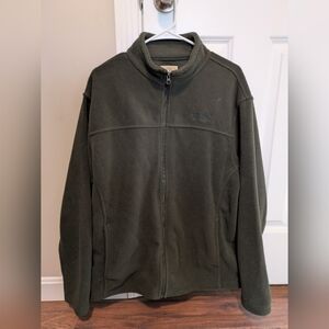 Red head Dark Green Fleece Jacket